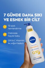 Q10 Sıkılaştırıcı Vücut Losyonu 400ml, 7 Günde Sıkılaşma, 72 Saat Nemlendirici,C Vitamini,Esnek Cilt