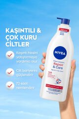 Vücut Losyonu Repair Care 400 ml,72 Saat Nemlendirici,Kuru Cilt,Kaşıntılı ve Hassas Ciltlere Özel