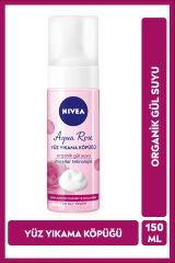 Aqua Rose Organik Gül Suyu İçeren Yüz Yıkama Köpüğü 150ml, Nemlendirici, Yüz Temizleyici, Micellar