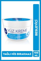 Besleyici Yüz Bakım Kremi 100ml, 24 Saat Nemlendirici, Makyaj Bazı, Yağlı His Bırakmaz, Hızlı Emilir