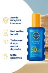 Sun Spf50 Koruma & Ferahlık Güneş Kremi 200 ml Sprey - Çok Yüksek Güneş Koruyucu