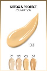 Detox & Protect Foundation Spf 15 Yoğun Kapatıcı Saten Bitişli Fondöten - 03 Medium Beige