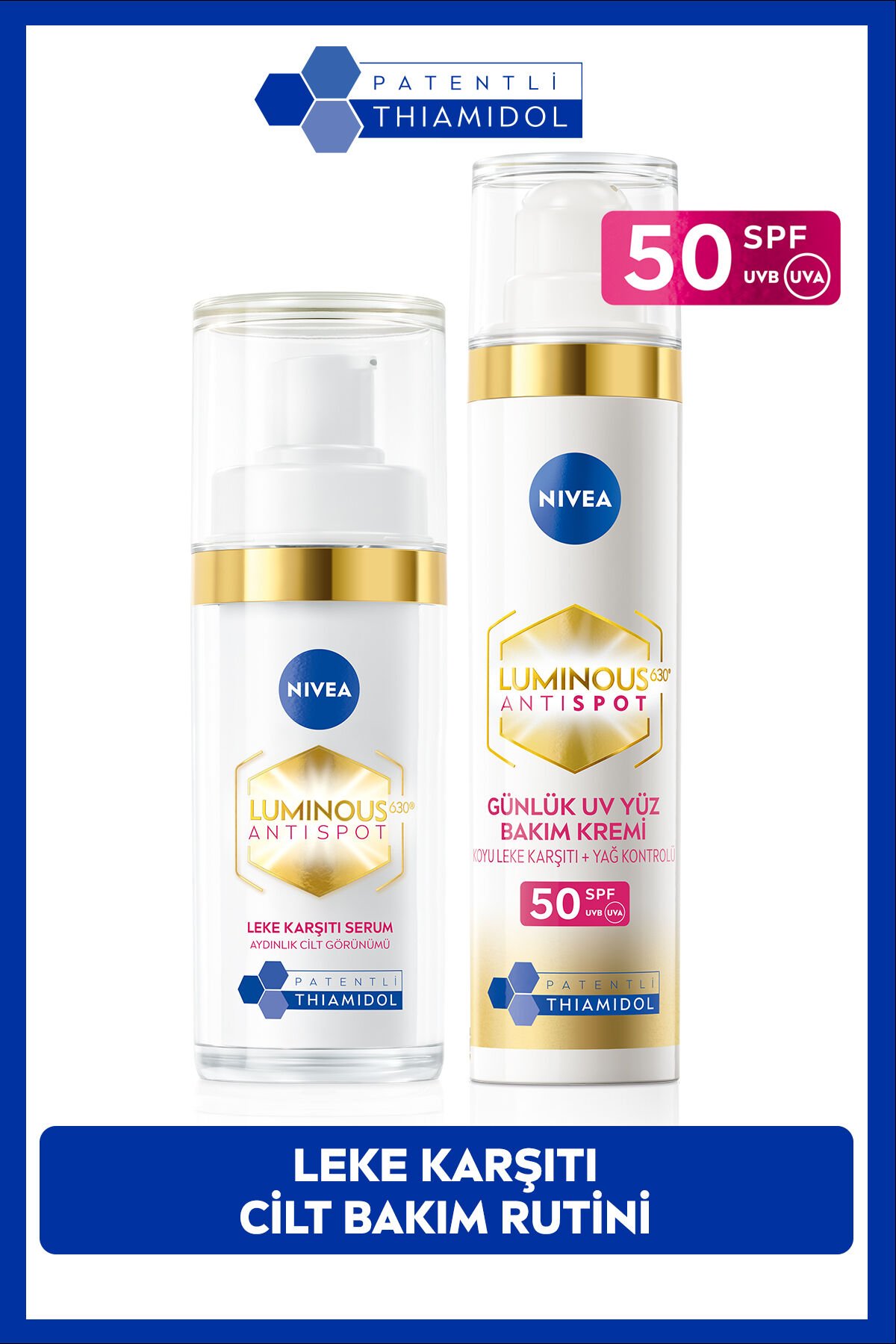 Luminous630 Leke Karşıtı Gündüz Yüz Kremi 40ml Ve Aydınlatıcı Cilt Bakım Serumu 30ml,hyaluroni