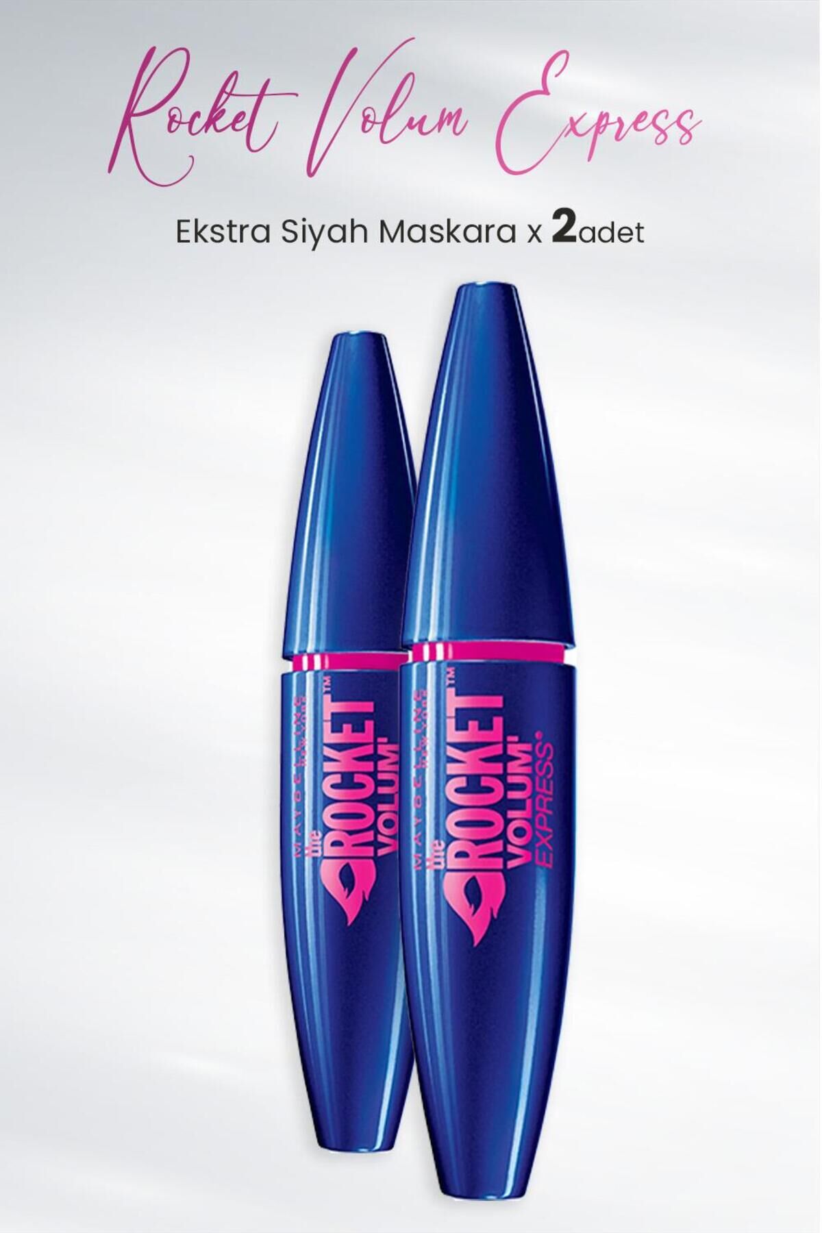 Maybelline Maskara Rocket Volum Express Ekstra Siyah X 2 Adet