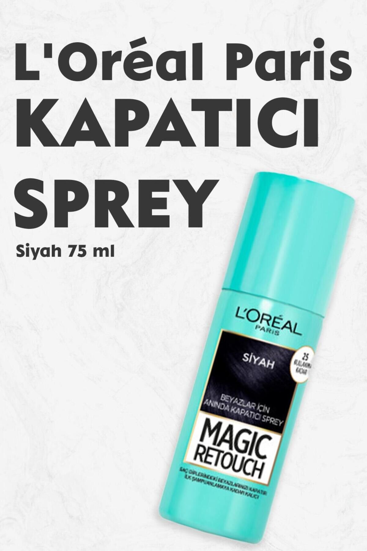 Loreal Paris Kapatıcı Sprey Siyah 75 ml Si̇yah