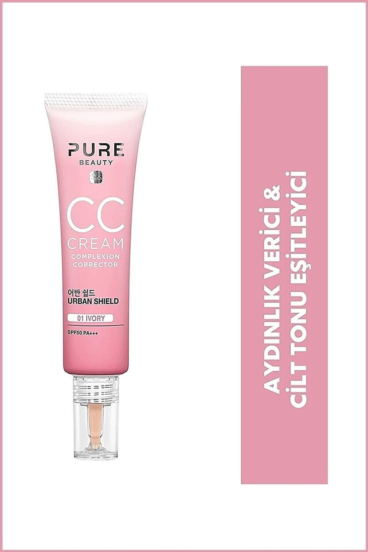 Pure&Beauty Cc Cream Spf50 Pa+++ 01 Ivory 30 ml Bej